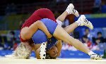 This same female wrestler keep getting violated in the lower private region