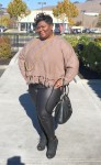 she must weigh close to 275lbs+/-<br />her blog: http://sewmuchtodosewlittletime.com/