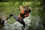 very strong upper body