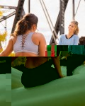 not part of the video; from their facebook<br />looks like she models larger sized as well