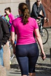 girlwatching from afar on a bike