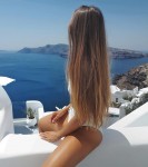 Oía, Kikladhes, Greece<br />ALWAYS picture perfect views<br />of santorini; every time ive shown<br />mostly leggings w a view from there<br />beautiful skies and still blue mediterranean seas