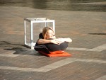in anger we might say to a woman:<br />Go and lick yourself!<br />well this [contortionist] one just about can....LOL