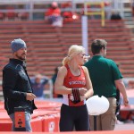 shes way to tempting even for a staff/coaching team member<br />not to engage in a bit of girlwatching...[wisconsin  badger track]<br />thats a male sexual stare not a caring coaching staff team member<br />look.......so she better watch out for this dude.....LOL