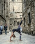 if you do yoga in the narrow streets of barcelona you can expect the male passersby to<br />be in girlwatching mode
