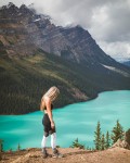 peyto lake Alberta<br />the last @ biggest photos above are<br />of this very very pretty gal hence i added one<br />with her wearing a sweater facing the camera<br />even though shes not wearing leggings