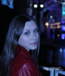 blue eyes and very lovely gal