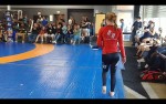 back of a jiu-jitsu girl [savonnah Devoucoux]as<br />she was being announced