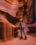 the color of her surroundings perfectly<br />-camouflage coincidence-