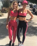 thats the owner herself [left] Ilana...Wednesdays we wear pink. Today Koral and @trainbunda did a class takeover to help raise awareness for Breast Cancer Awareness Month.