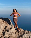 talk about a view infinity look between sky or ocean behind her i read a few labels as crimea and sevastopol
