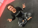 yesterday looks quite normal with her rashguard on