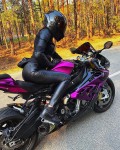 for whatever reason i get the impression of scary/dangerous/menacing/mean comes to mind when i see a helmeted biker with the dark shield on